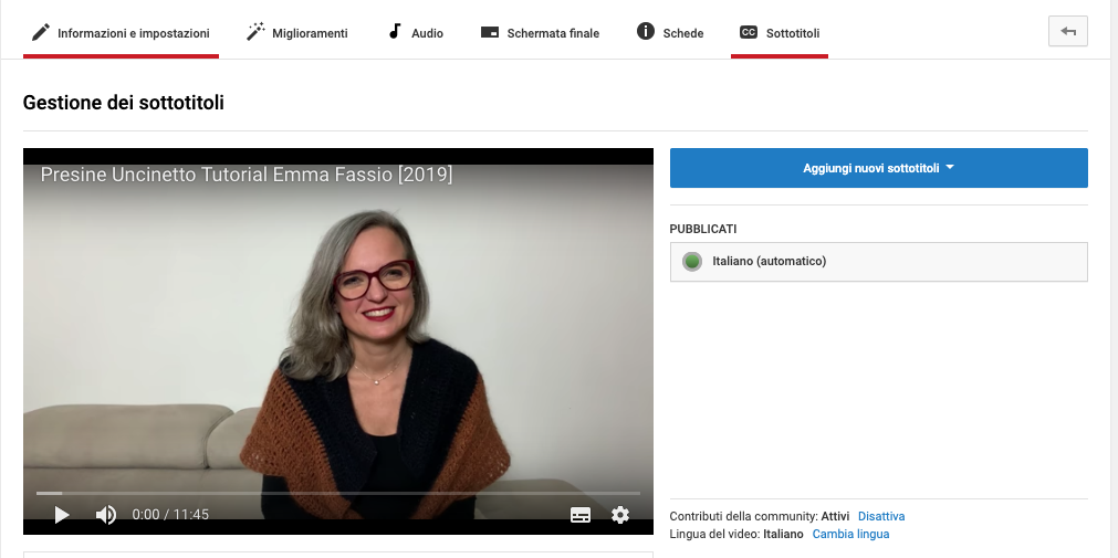 Seo in Youtube sottotitoli